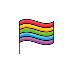 World Pride Day icon design with white background stock illustration