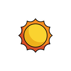 Sun icon design with white background stock illustration