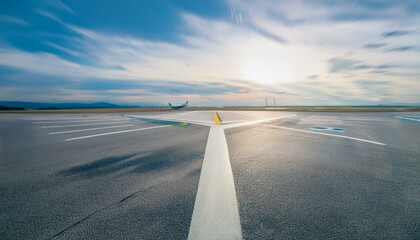 비행기가 날아다니는 공항 활주로