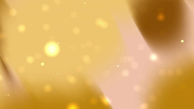 Golden background with blurry lights and flowing curves. Suitable for backgrounds, luxury designs, festive occasions, and elegant themes. Enhances visual appeal.