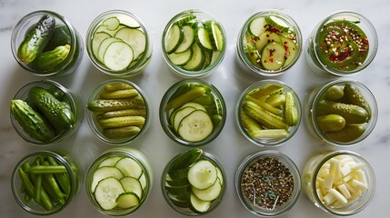 A step-by-step visual guide to making pickles, from fresh cucumbers to the final jarred product