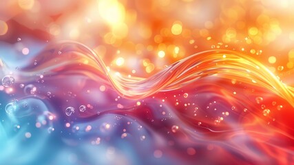 Obraz premium Abstract background with light effects, pastel colors curved lines and blurred details high resolution futuristic style digital. Colored gradient texture of the liquid.