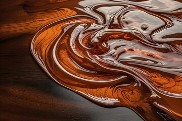 a viscous, amber-colored liquid abstract background