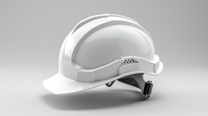 White safety helmet isolated on a white background