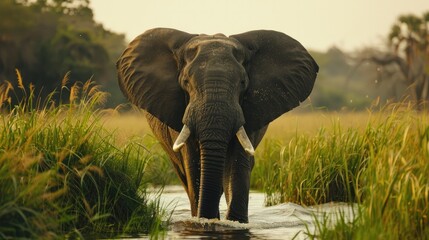 Obraz premium the economic impact of elephant tourism on local economies in Africa.