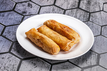 Traditional crispy fried stuffed springroll