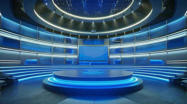 breaking news virtual tv studio set television background