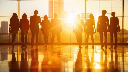 Generosity in a corporate office, teamwork and collaboration, bright lighting