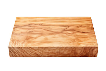 A Rustic Olive Wood Cutting Board Ready for Culinary Creations on a Clear PNG or White Background.