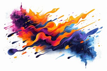 Explosive Abstract Splash of Vibrant Colors Dynamic and Energetic Artistic Expression