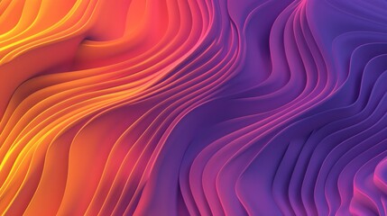 Obraz premium Vibrant Abstract Waves With Smooth Curves and Rich Gradient Colors Forming a Futuristic Digital Background With Visual Rhythm