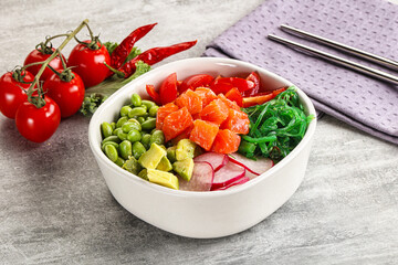 Hawaian cuisine - Poke with salmon