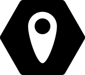 location hexagon icon