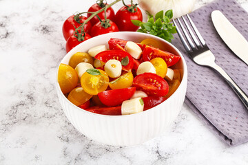 Italian Caprese salad with tomato and mozzarella
