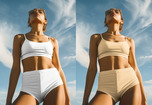 Apparel Women Underwear Mockup With Generative AI
