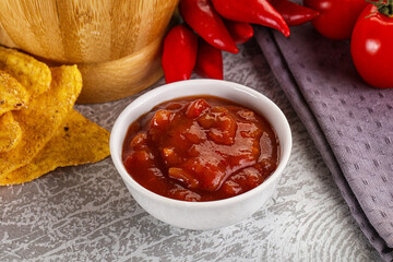 Spicy mexican sauce Salsa dip