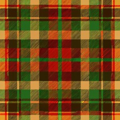 seamless pattern of rustic tartan plaid with weathered and distressed textures, Generative AI
