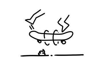 illustration of a skateboard