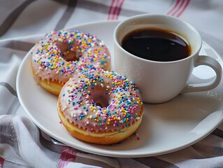 This is a coffee and donuts