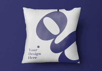 Product Flatlay Cushion Pillow Case Mockup With Generative AI

