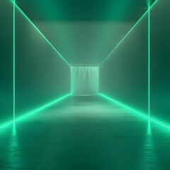 Obraz premium Subtle Neon Green Gradient Background for Tech Product Concept Display