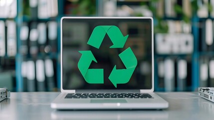 Workshop where old electronics are being refurbished, electronic recycling, tech sustainability