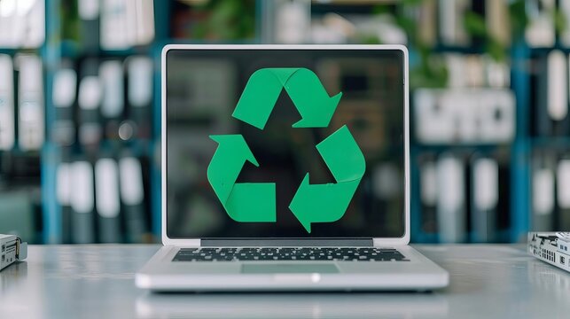 Workshop where old electronics are being refurbished, electronic recycling, tech sustainability