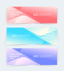 Geometric banner design with Vector presentation template.