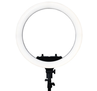 LED Ring Light Dimmable Lighting isolated isolated on a transparent background.
