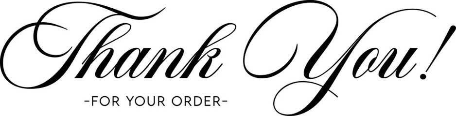 Thank You for Your Order. Elegant Thank You for Your Order Design with Stylish Graphics. Sophisticated Thank You for Your Purchase Image with Modern Elements. Chic Thank You for Your Order Graphic