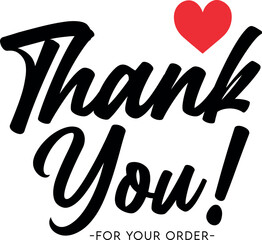 Obraz premium Thank You for Your Order. Elegant Thank You for Your Order Design with Stylish Graphics. Sophisticated Thank You for Your Purchase Image with Modern Elements. Chic Thank You for Your Order Graphic