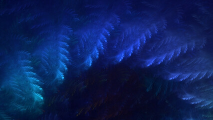 3D manual rendering abstract colorful fractal light background. Its not AI Generatd illustration.