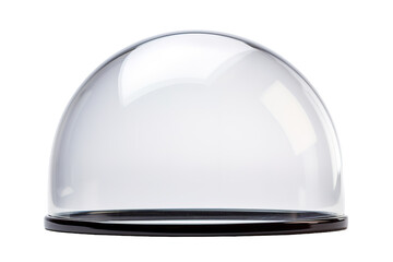 A Clear Glass Dome Awaits Its Treasure on a Clear PNG or White Background.