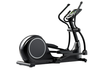 Modern Elliptical Trainer for a Home Fitness Routine on a Clear PNG or White Background.