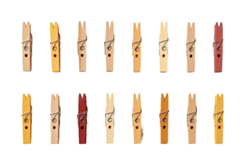 The Dance of the Clothes Pins on White or PNG Transparent Background.