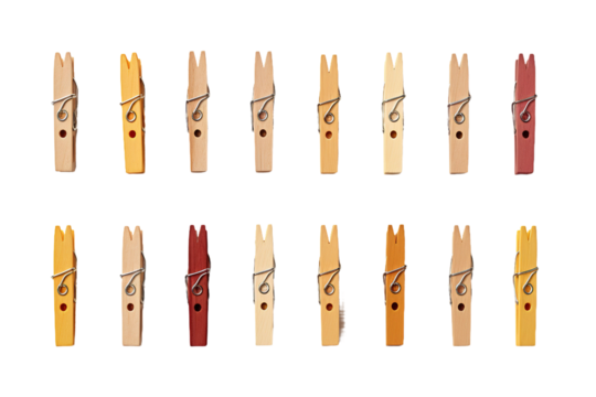 The Dance of the Clothes Pins on White or PNG Transparent Background.