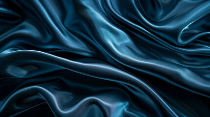 Fototapeta premium blue silk textured fabric surface for design purpose,Smooth elegant blue silk or satin texture can use as background,Luxury Silk Satin Curtain Background