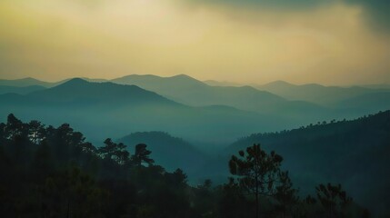 Obraz premium fog in mountains