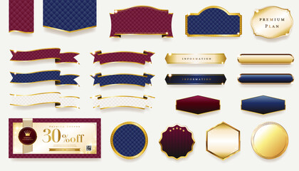A set of luxurious vintage labels