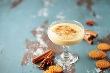 Natilla, Classic Spanish or Latin Custard Dessert. It is made with eggs, milk, sugar, cinnamon, and vanilla.