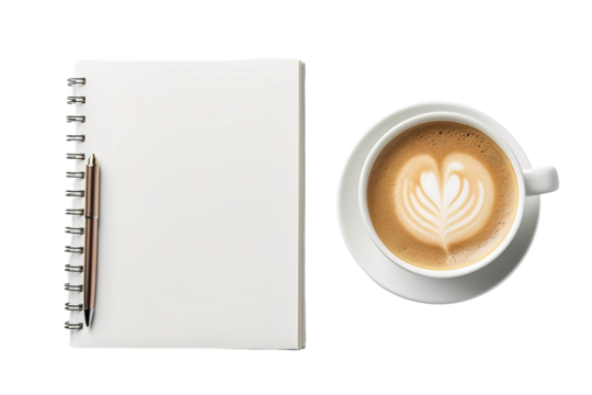 A Muses Morning: A Cup of Inspiration on White or PNG Transparent Background.