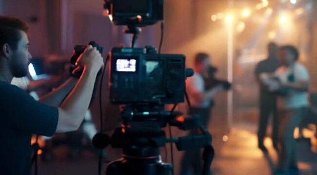 The scene taken by the camera, Take the video going around the object