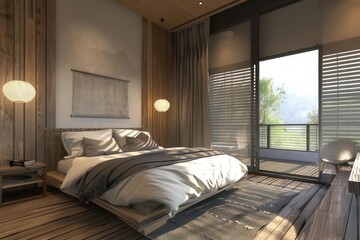 Serene Simplicity. Comfort meets minimalism in this bedroom