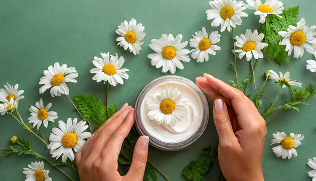 Moisturizing Chamomile Extract Cream - Top View