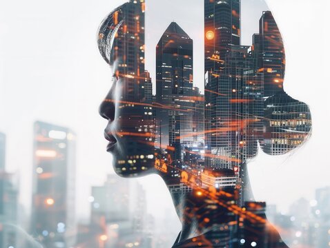 Futuristic Integration. Emerging technologies concept