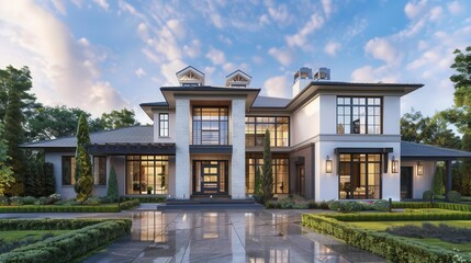 Obraz premium Modern Elegance. Exterior design concept