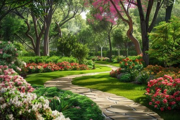 Serene Oasis. Tranquil garden oasis concept