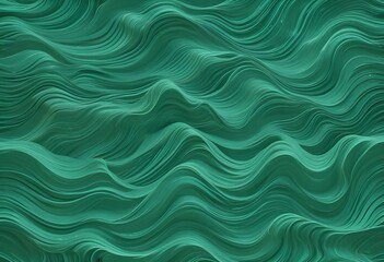Obraz premium green rippling wavy lines seamless background
