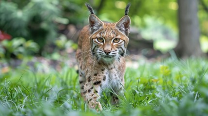 Obraz premium Pixie-bob: Sporting a wild bobcat resemblance, Pixie-bobs are sociable and devoted. They frequently have extra toes, making them polydactyl and adding to their unique character. 
