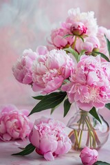 large bouquet of peonies